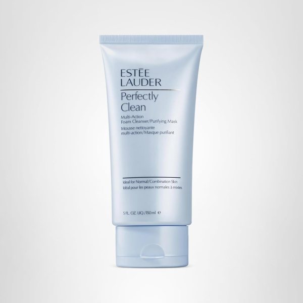 Estée Lauder Perfectly Clean Multi-Action Foaming Face Wash Cleanser/Purifying Face Mask, 5.0 fl oz
